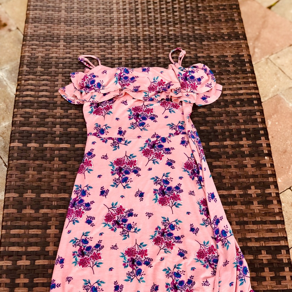 pink floral dress